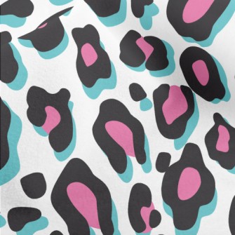 Fluorescent Pink Leopard Print Micro Fleece