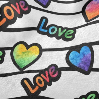 Stripe Smudged Heart Minky