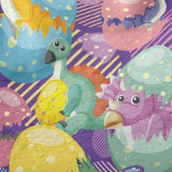 Colorful Dinosaurs Minky