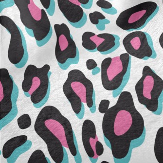 Fluorescent Pink Leopard Print Minky