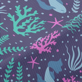 Jellyfish Seagrass Coral Piqué