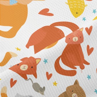 Innocent Cute Cat Piqué