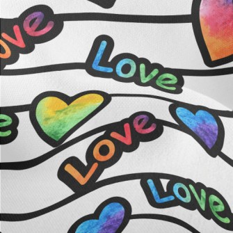Stripe Smudged Heart Lightweight Performance Linen