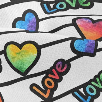 Stripe Smudged Heart Modern Jersey