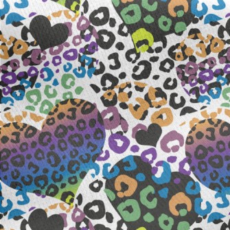 Gorgeous Leopard Heart Jersey Backed Fleece