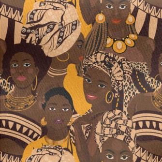 Dark African Girl Jersey Backed Fleece