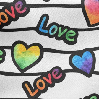 Stripe Smudged Heart Jersey Backed Fleece