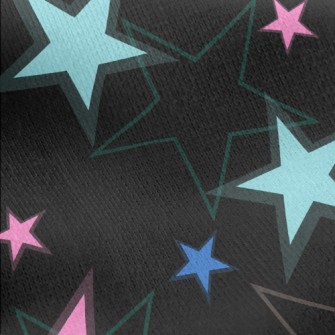 Interlaced Overlapping Stars Jersey Backed Fleece