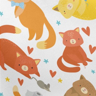 Innocent Cute Cat Pongee