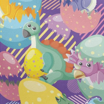 Colorful Dinosaurs Pongee