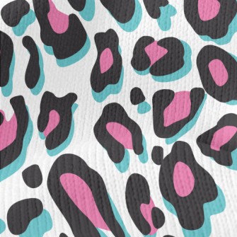 Fluorescent Pink Leopard Print Stretch Jersey