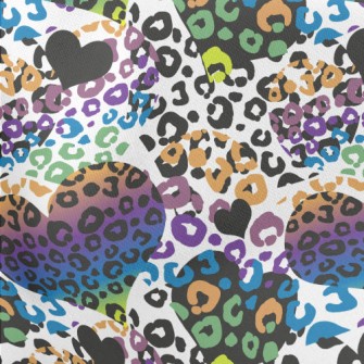 Gorgeous Leopard Heart Lightweight Cotton Poplin