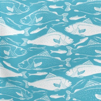 Giant Deep Sea Fish Lightweight Cotton Poplin