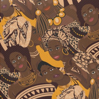 Dark African Girl Midweight Cotton Poplin