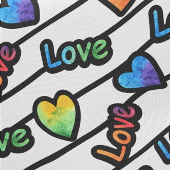 Stripe Smudged Heart Midweight Cotton Poplin