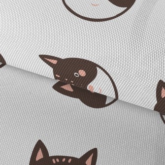 Blushing Big-headed Cat Waterproof Oxford