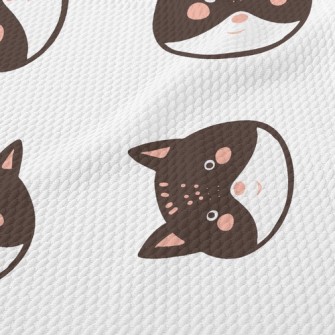 Blushing Big-headed Cat Birdseye Piqué