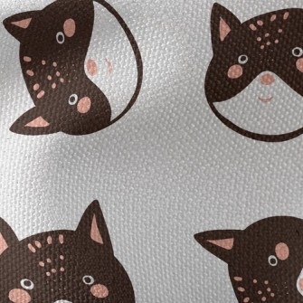 Blushing Big-headed Cat Waterproof Canvas