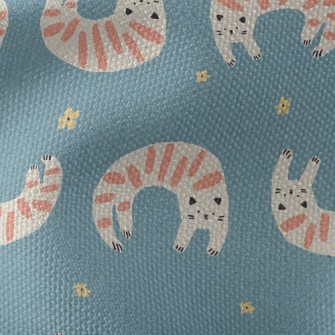 Curved Striped Cat Waterproof Canvas