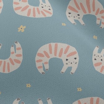 Curved Striped Cat Chiffon