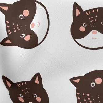 Blushing Big-headed Cat Stretch Ponte