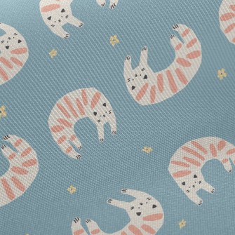 Curved Striped Cat Twill