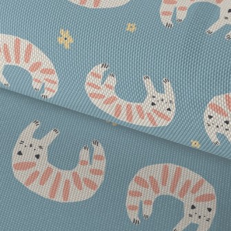 Curved Striped Cat Waterproof Oxford