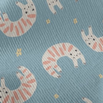 Curved Striped Cat Standard Corduroy