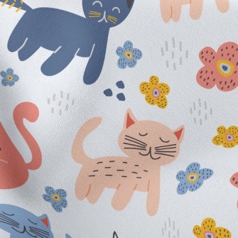 Kids Doodle Cat Stretch Ponte