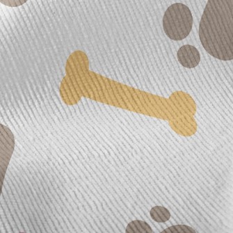 Collar Footprint Dog Bone Standard Corduroy