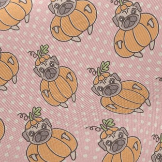 Pug In Pumpkin Outfit Twill