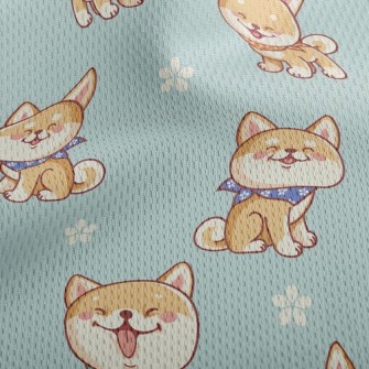 Healing Smiling Shiba Inu Athletic Mesh Flat Back