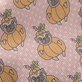 Pug In Pumpkin Outfit Standard Corduroy