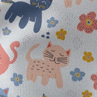 Kids Doodle Cat Waterproof Canvas