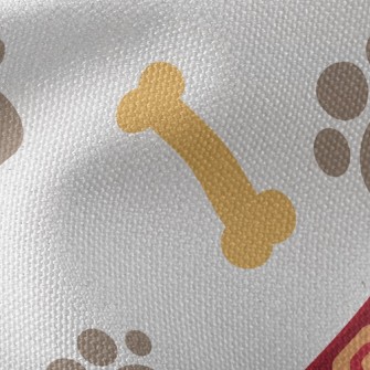 Collar Footprint Dog Bone Waterproof Canvas