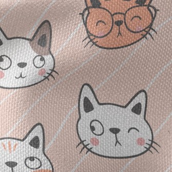 Kitten Funny Expression Waterproof Canvas