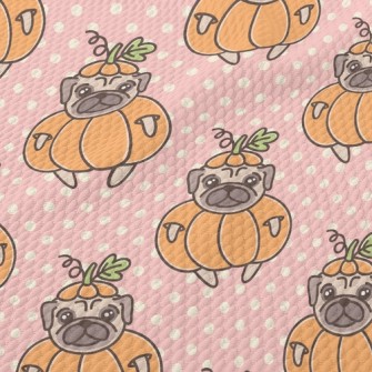 Pug In Pumpkin Outfit Birdseye Piqué