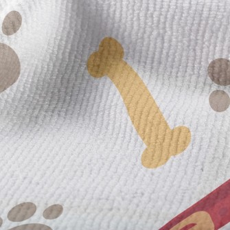 Collar Footprint Dog Bone Terry