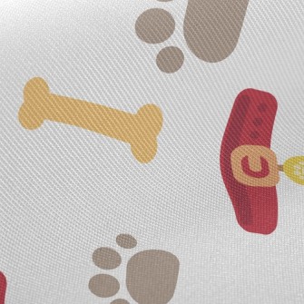 Collar Footprint Dog Bone Twill