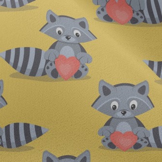 Striped Raccoon Heart Chiffon