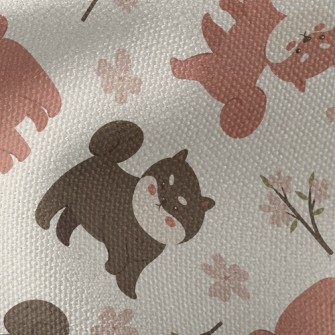 Cute Serious Akita Dog Waterproof Canvas