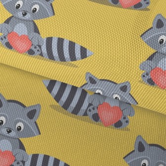 Striped Raccoon Heart Waterproof Oxford
