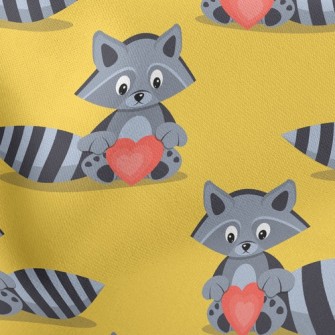 Striped Raccoon Heart Stretch Ponte
