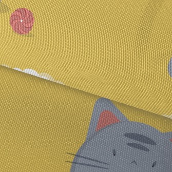 Round Cat And Yarn Ball Waterproof Oxford