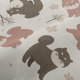 Cute Serious Akita Dog Performance Linen