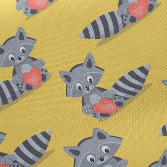 Striped Raccoon Heart Twill