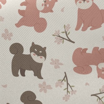 Cute Serious Akita Dog Twill