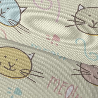 Daze Little Cat With Eyes Waterproof Oxford