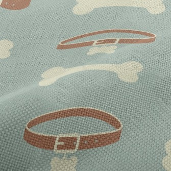 Dog Collar With Bones Performance Linen