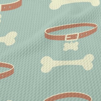 Dog Collar With Bones Birdseye Piqué